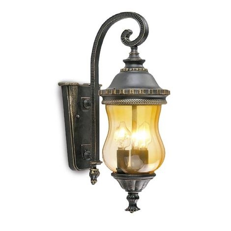 Arandela Lighting Store Alumínio Fundido e Vidro Âmbar 2L E14 250x540mm LO-1271
