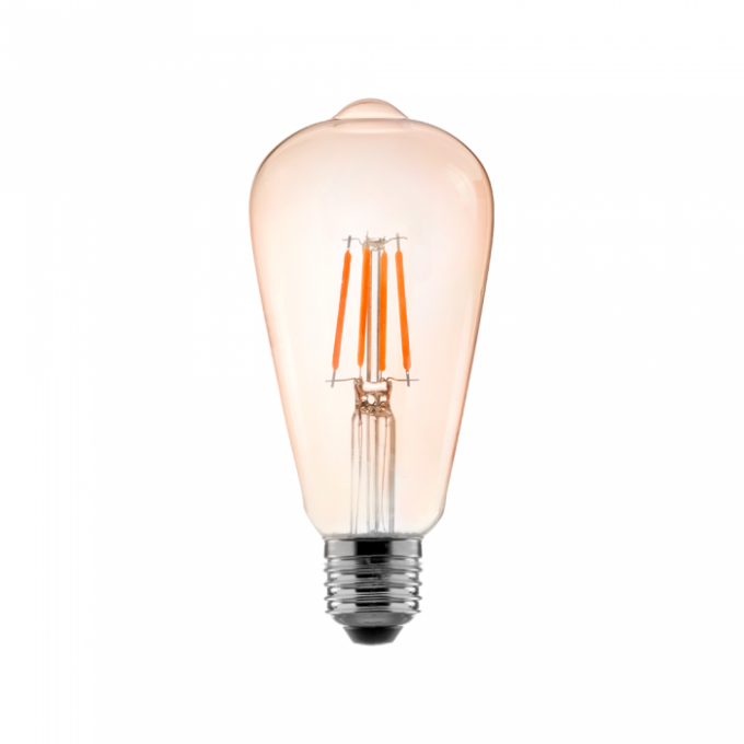 Lâmpada Nordecor Filamento Led ST64 4 watts 2400K E27 Ø66x148mm 1048