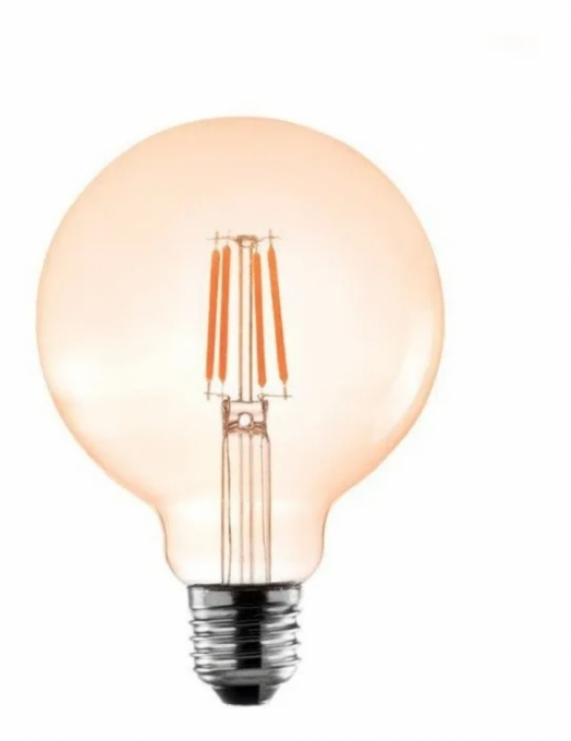Lâmpada Nordecor Filamento Led G95 4 watts 2400K E27 Ø90x135mm 1050