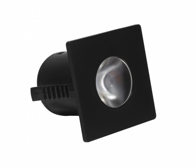 Mini Spot Opus LED (Kit 02 unidades) 1,2 watts 3000K Preto 35x35x28mm OPS 34409