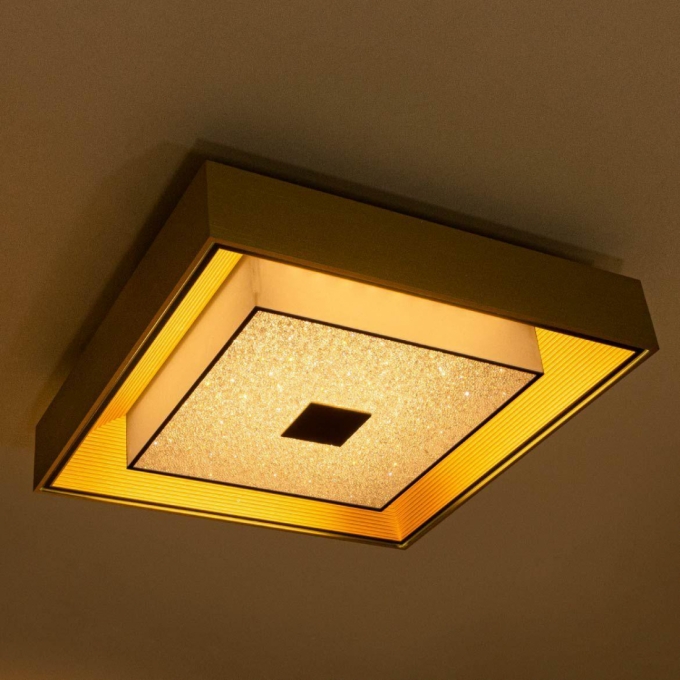 Plafon Starlux Zeus Ouro 60 watts 3000K 700x700mm OU30959-60W