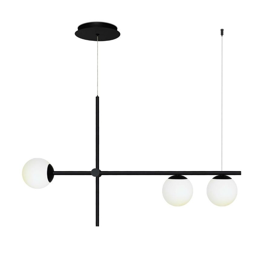 Pendente Spotline Hills Globo Ø120mm Jabuticaba 3L G9 900x500mm 806/3 