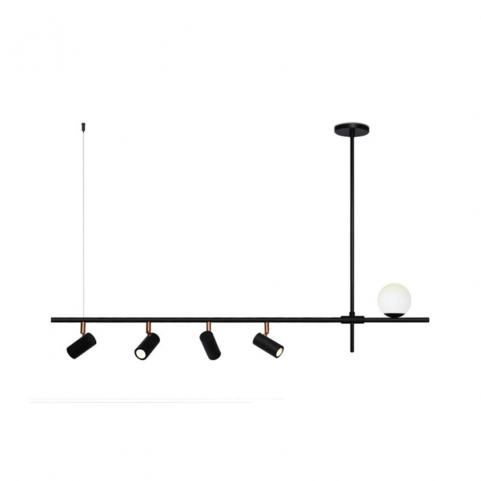 Pendente Spotline Grau Haste Fixa 4L MR11 + ﻿1L G9 1400X1200mm 808/5 