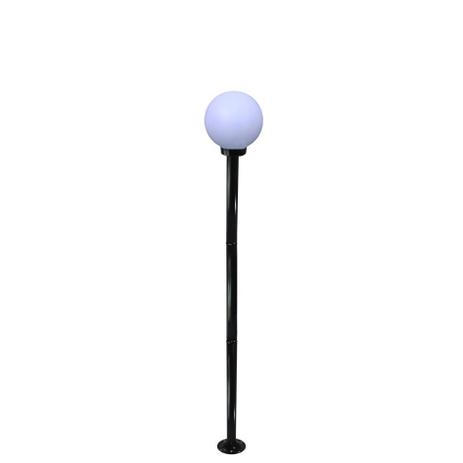 Poste Ideal Solarium Globo Polietileno 1L E27 1280mm P-10 B/15 C/GP