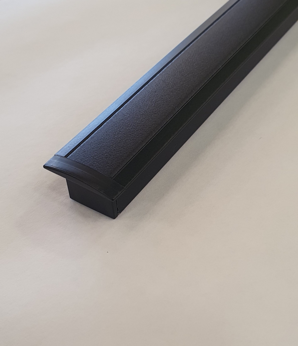 Perfil Embutido Sob Medida MK Iluminação 25x15mm LENTE PRETA (Somente Perfil) ALP03
