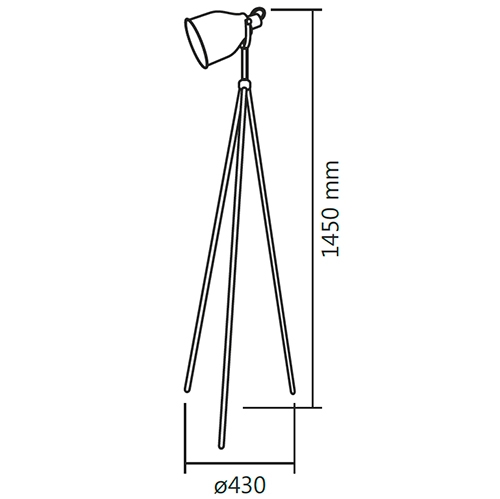 Coluna Spotline City 1L E27 1450x430mm 666/1 
