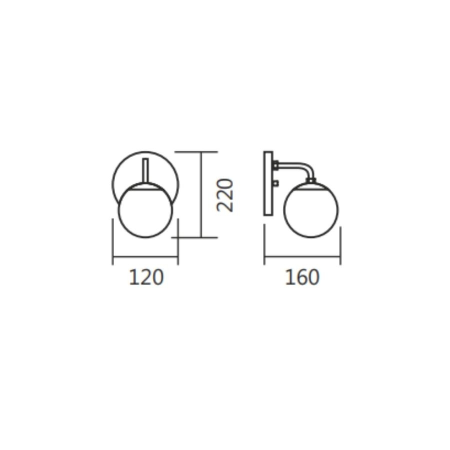 Arandela Spotline Drop 1L G9 220x110x160mm 757/1 
