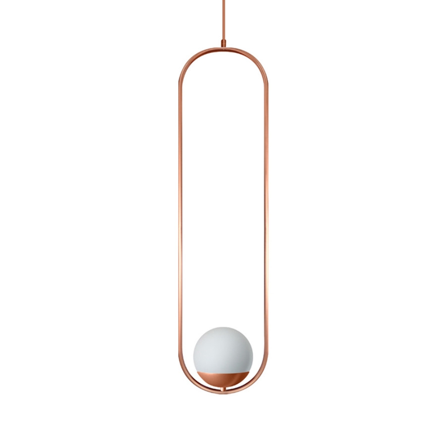 Pendente Itamonte Milla G1 1L G9 790x220mm Esfera Ø150mm Vidro Leitoso Fosco 475/1