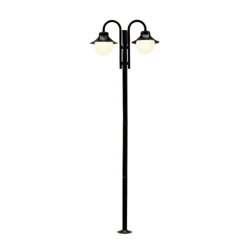 Poste Ideal Saturno Aço Fosfatizado e Globo de Polietileno 2L E27 2200mm P-28/2 C/GP