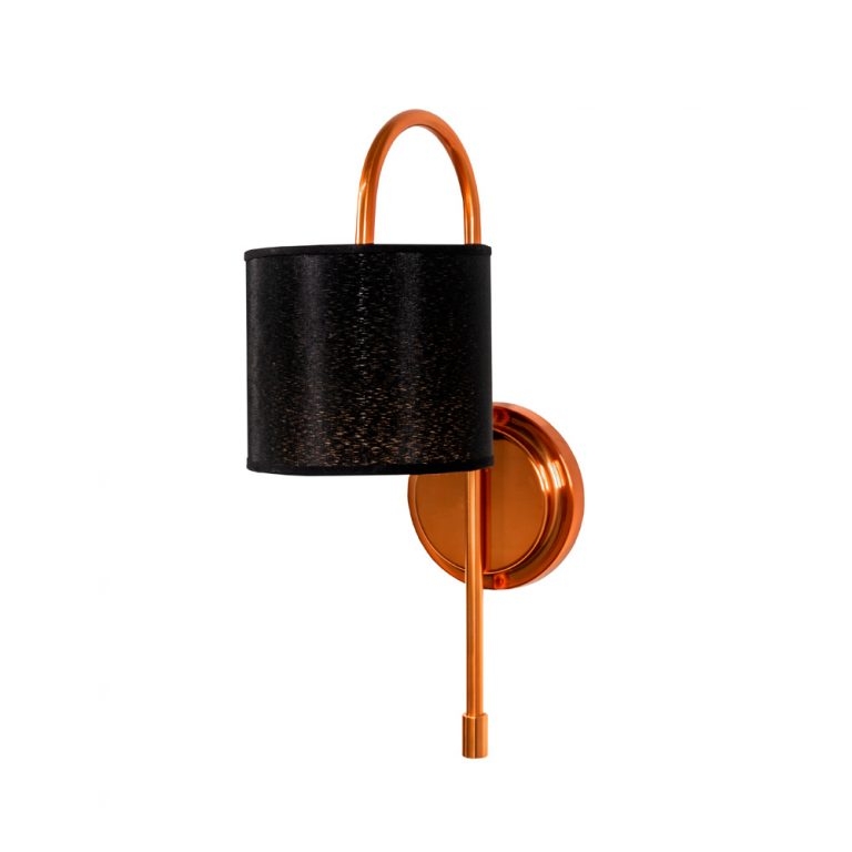 Arandela Munclair Versos 1L E27 Cúpula Tecido Cru 440x150mm Expedito Bezerra 2374