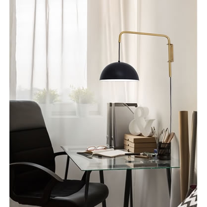 Arandela Munclair Clássicos Cúpula Ø250mm 1L E27 Haste 350mm Ligação Direta 2369