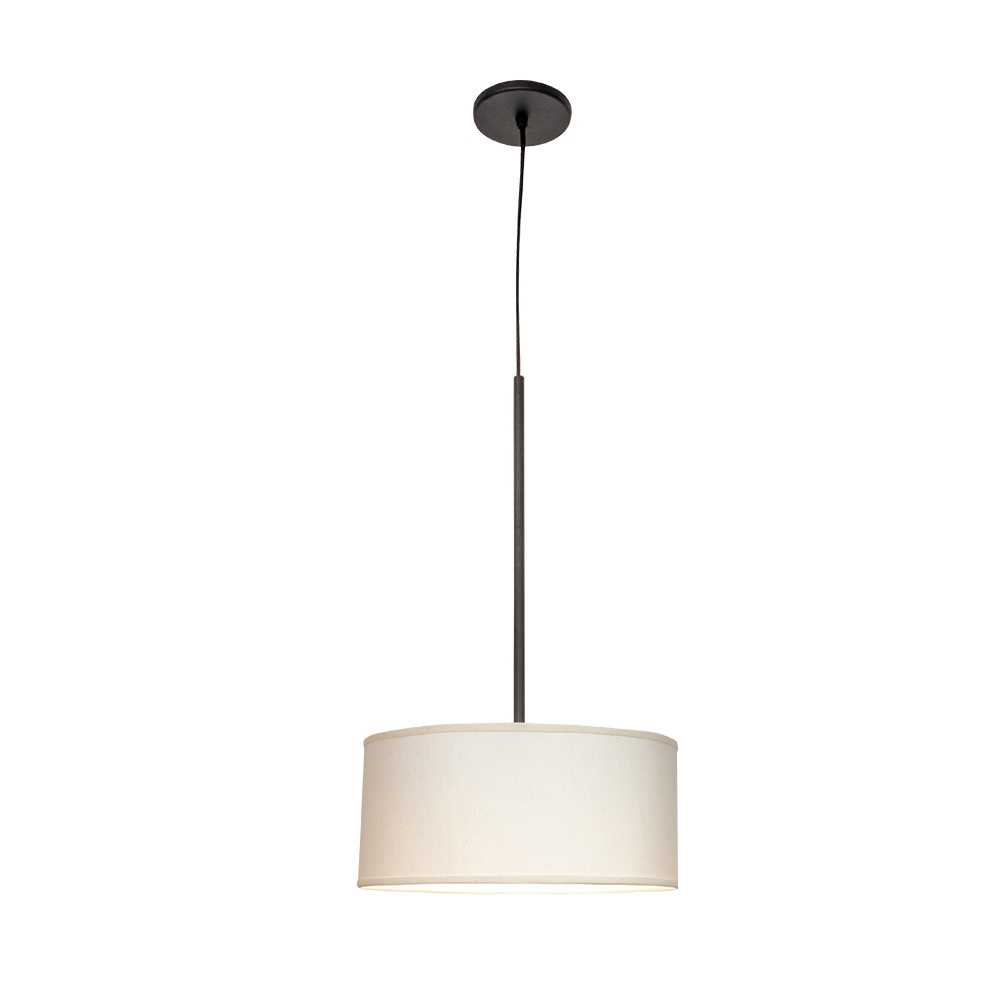 Pendente Munclair Versos 1L E27 Cúpula Tecido Cru Ø300x135mm Expedito Bezerra 4654 