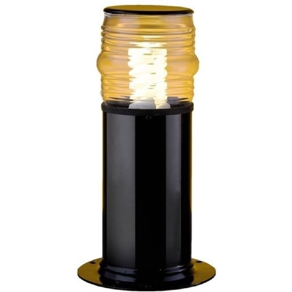 Poste Balizador Ideal Timoneiro 1L E27 Alumínio e Vidro Transparente Ø100x300mm P-30