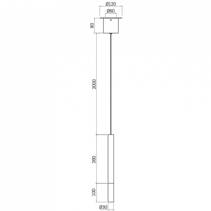  Pendente Casual Light Studioluce Cissy Dourado 3 watts 3000K Ø30x360mm PD1508DO