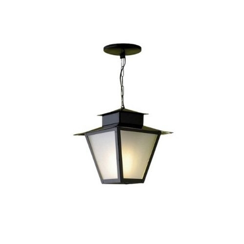 Pendente Ideal Colonial Aço Fosfatizado e Termoplástico 1L E27 410X240X240mm L-7-C