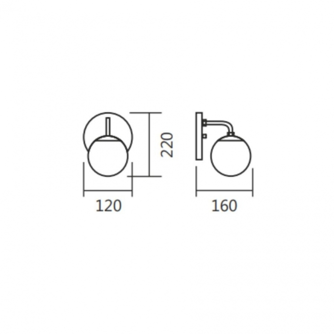 Arandela Spotline Drop 1L G9 220x110x160mm 757/1 