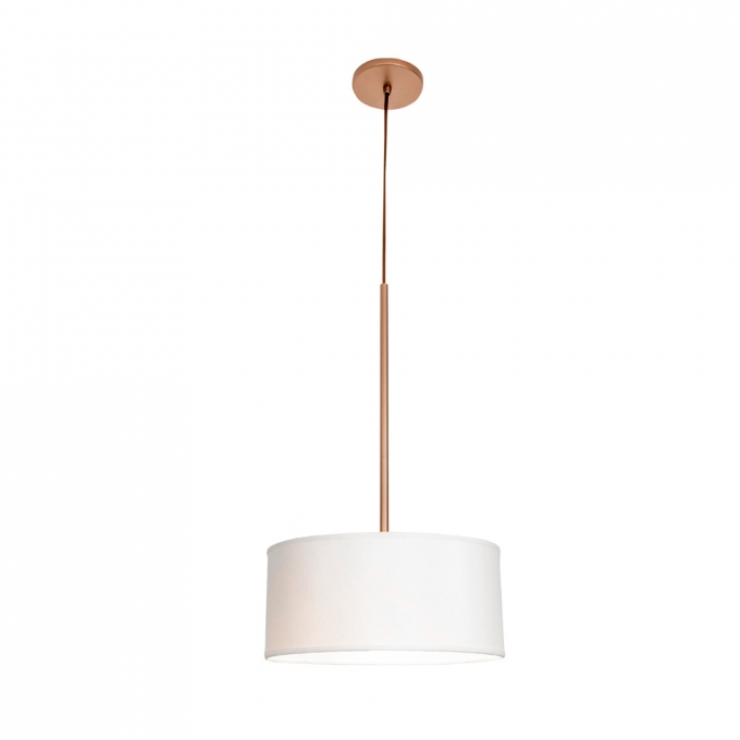 Pendente Munclair Versos 1L E27 Cúpula Tecido Cru Ø300x135mm Expedito Bezerra 4654 