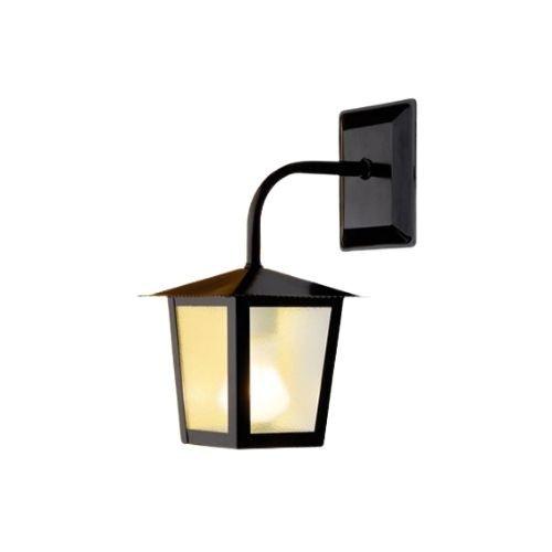 Arandela Ideal Colonial Quadrada Pequena Aço Fosfatizado e Termoplástico 1L E27 280x150x235mm L-2-B