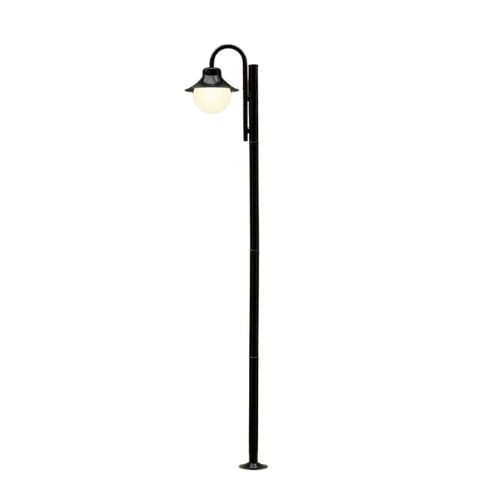 Poste Ideal Saturno Aço Fosfatizado e Globo de Polietileno 1L E27 2200mm P-28/1 C/GP