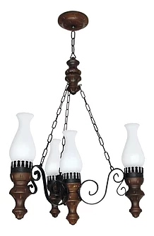Lustre Luminárias Muller Rústico 4L E27 Ø440mm 804