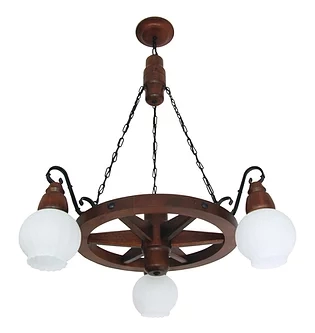 Lustre Luminárias Muller Roda de Carroça 3L E27 Ø1000x650mm 603