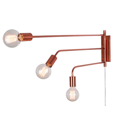 Arandela Munclair Agni 3L E27 Hastes 400/560/720mm LIGAÇÃO DIRETA 2364-3