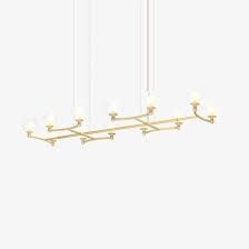 Lustre Golden Art Grapp Horizontal 12L G9 1330x480mm T2820H-12PI