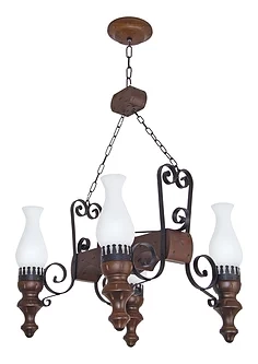 Lustre Luminárias Muller Rústico 4L E27 Ø400mm 724