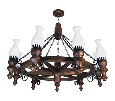 Lustre Luminárias Muller Roda de Carroça 9L E27 Ø1000x900mm 909