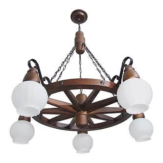 Lustre Luminárias Muller Roda de Carroça 5L E27 Ø1000x850mm 605