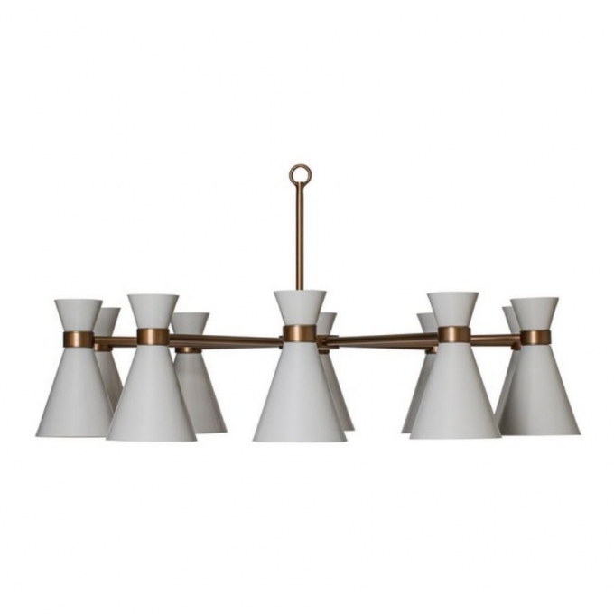 Lustre Foco Metallo Belluno Cúpulas Metal 10L E27 Ø900x445mm LU 427/10
