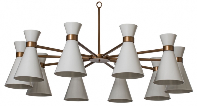 Lustre Foco Metallo Belluno Cúpulas Metal 10L E27 Ø900x445mm LU 427/10