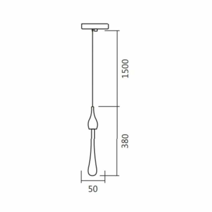 Pendente Spotline Shine 2W 3000K Ø50x380mm 832/1 