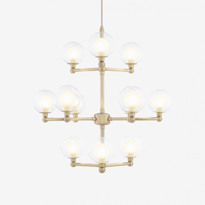 Lustre Golden Art Grapp 12L G9 Ø600mm T2820-12PI