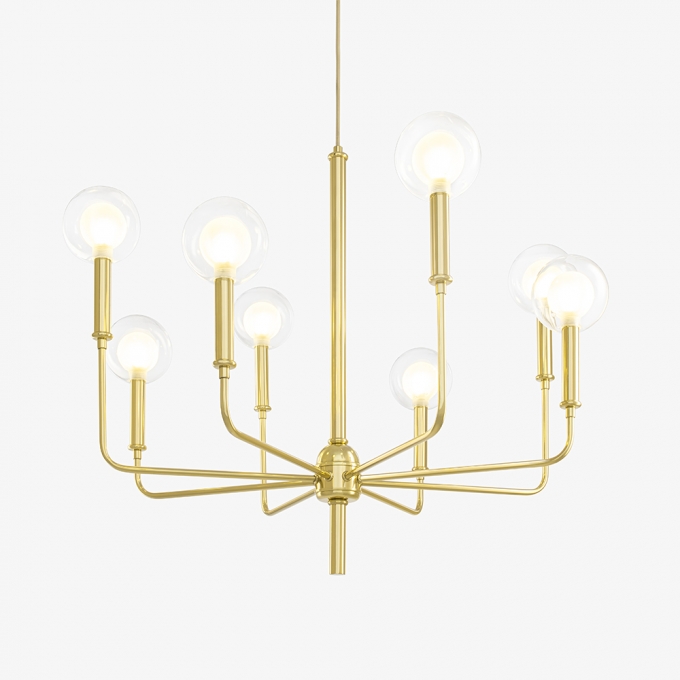 Lustre Golden Art Banis 8L G9 Ø760x600mm T2803-8PI