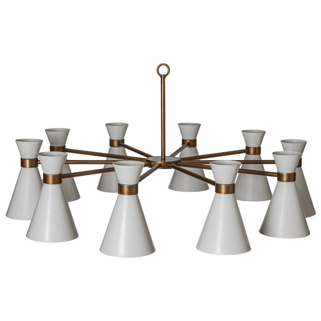 Lustre Foco Metallo Belluno Cúpulas Metal 10L E27 Ø900x445mm LU 427/10