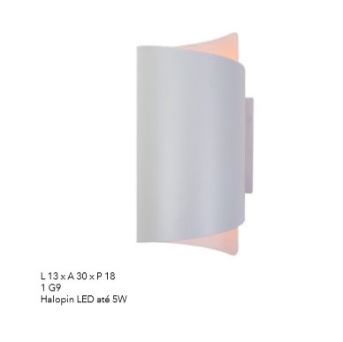 Arandela Munclair Calandra 1L G9 Ø130x300mm Assinado por Fabíola Bergamo 2336
