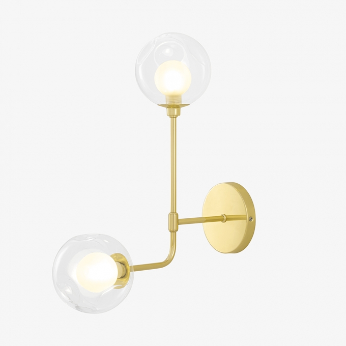 Arandela Golden Art Pretti 2L G9 380x430mm P2804-2PI