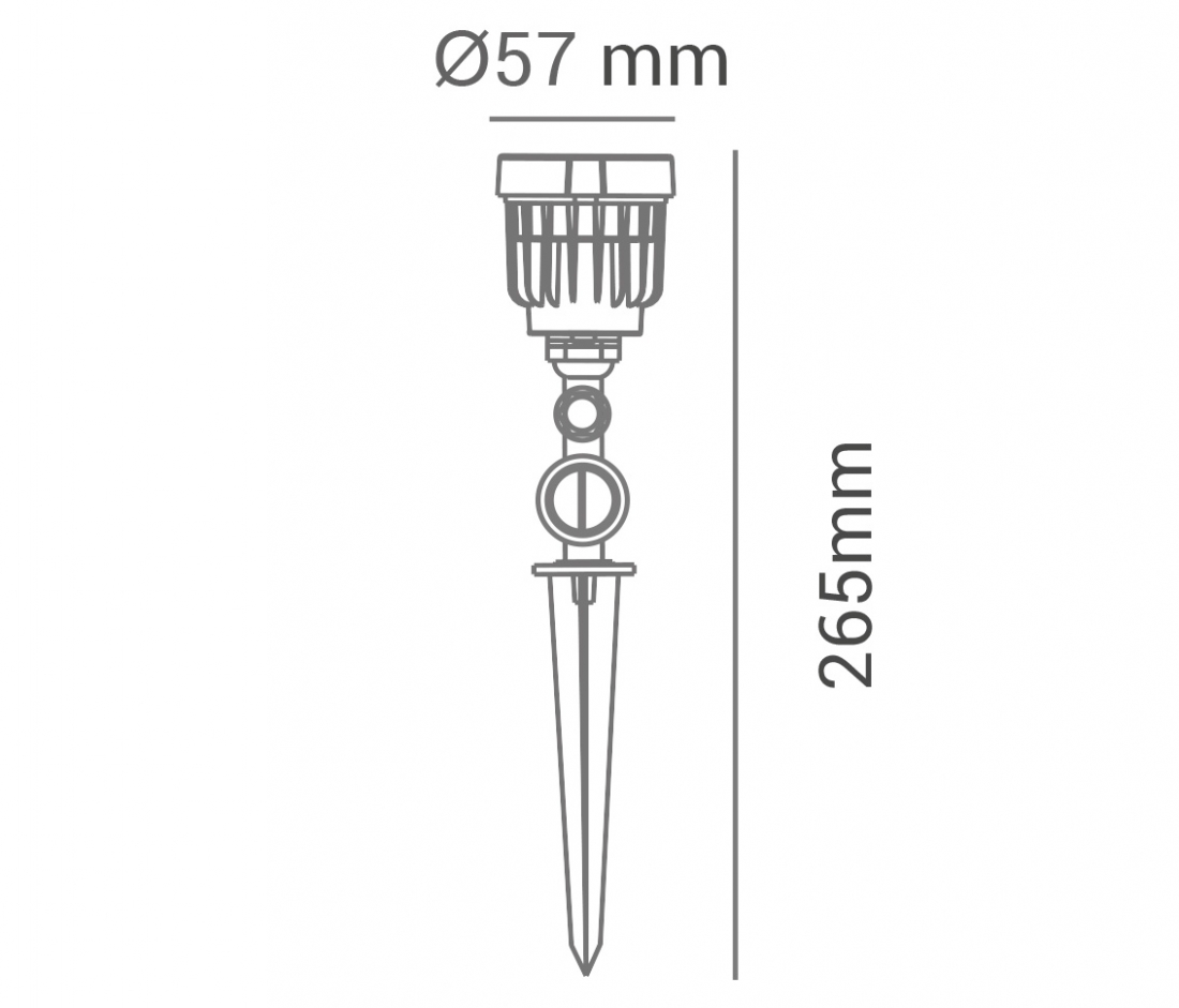 Espeto Opus LED 5 watts 6000K IP65 265mm OPS 33075