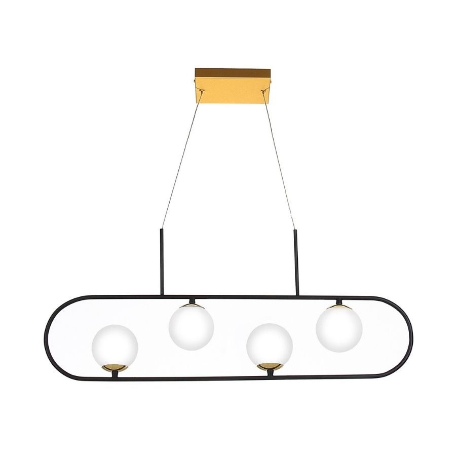 Pendente Old Artisan Retangular 4L G9 790mm Globo Ø100mm PD-5359 