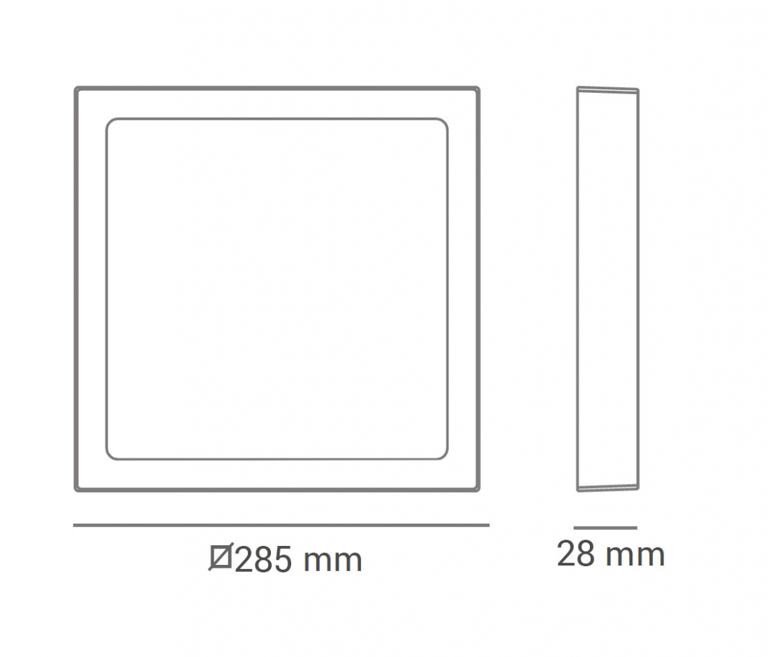 Painel Sobrepor Opus LED 24 watts 6500K 280x280mm OPS 32580