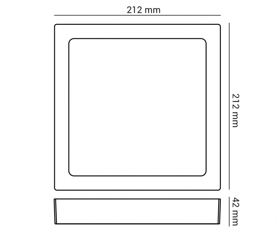 Painel Sobrepor Opus LED 18 watts 6500K 220x220mm OPS 32566