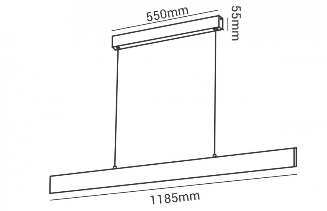Pendente Opus LED Matrix 30 Watts 4000K 1185mm Branco OPS 34300