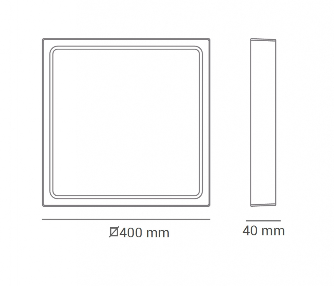 Painel Sobrepor Opus LED 30 watts 6500K 400x400mm OPS 32603