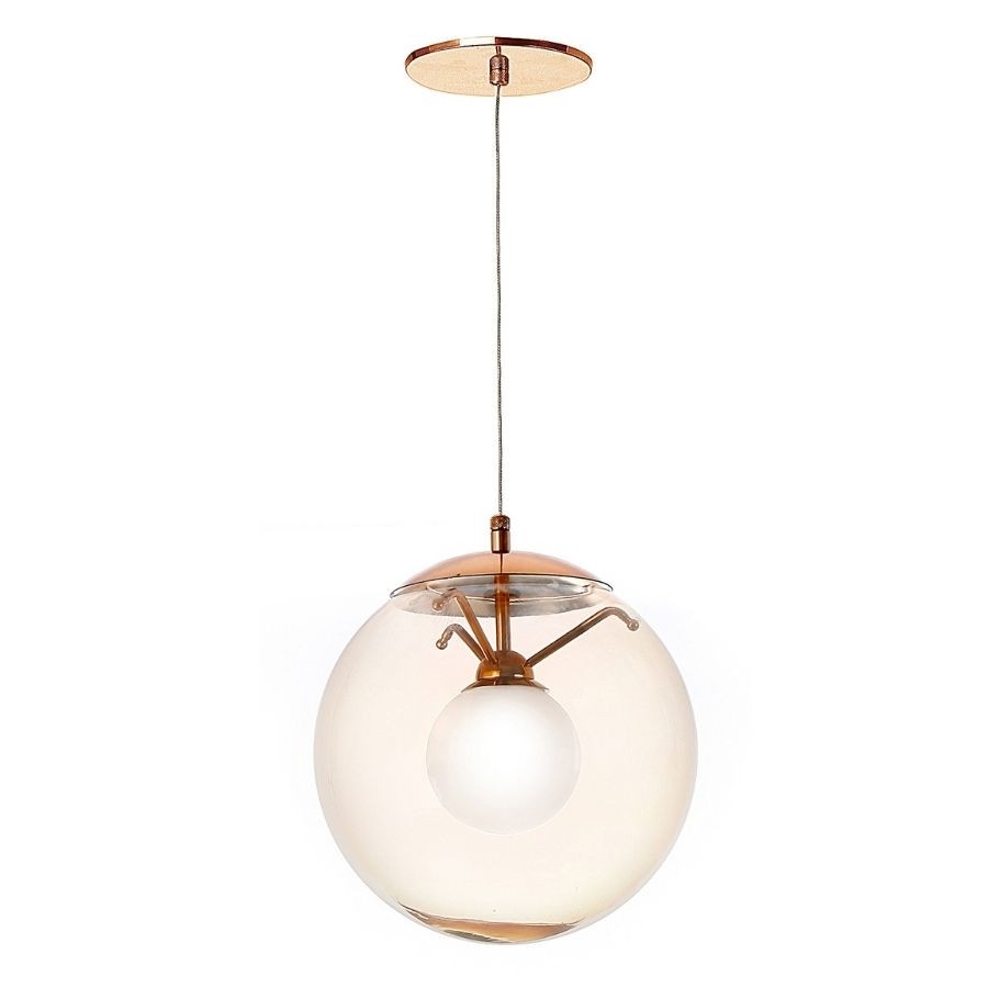 Pendente Old Artisan Esfera Vidro 1L G9 Ø250x270mm Globo Interno Ø100mm PD-5380 
