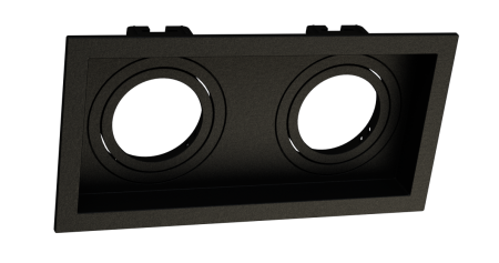Spot Embutir Recuado Moon Duplo PAR20 Preto 245x127mm 1060296