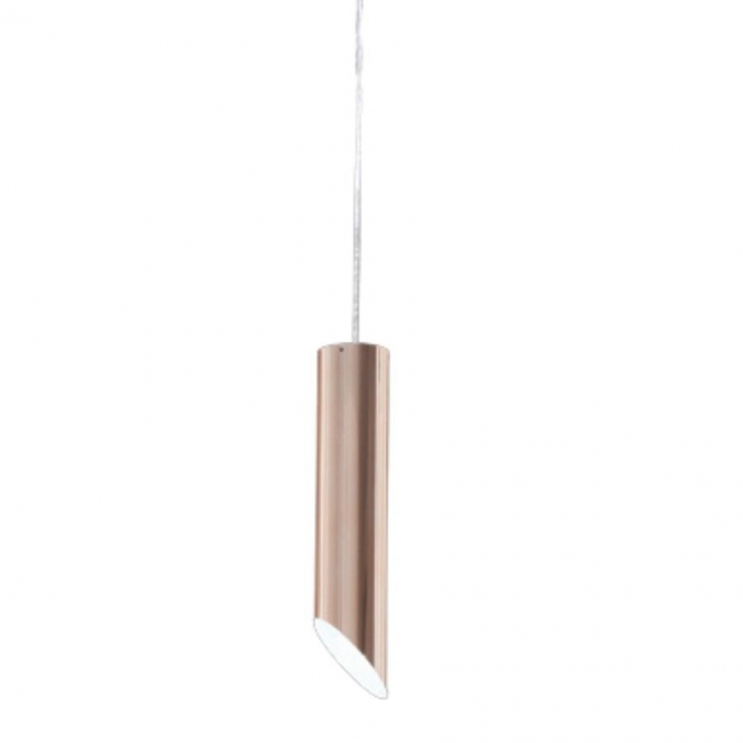 Pendente Old Artisan Tubo Corte 45° 1L Dicróica Ø64x300mm PD-4997/A