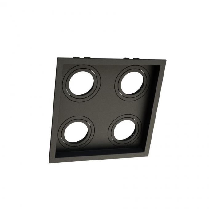 Spot Embutir Recuado Moon Quadruplo PAR20 Preto 245x245mm 1060591