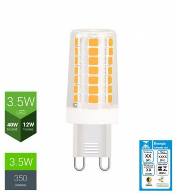 Lâmpada Halopin G9 Opus LED 3,5 watts 6000K 220V 16x50mm OPS 39978