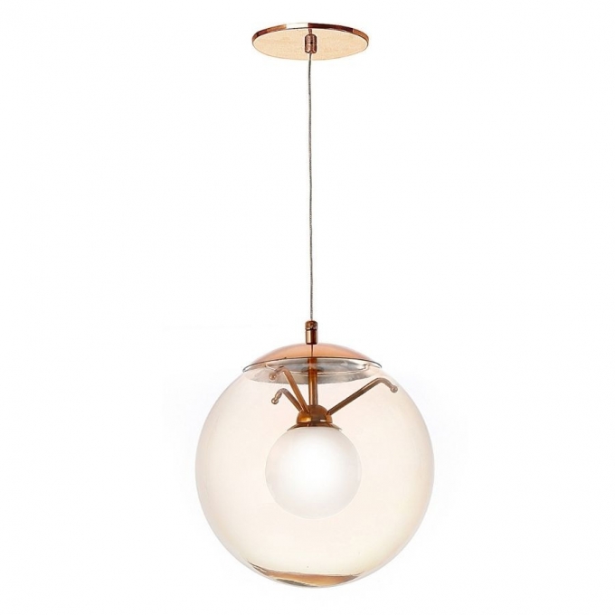 Pendente Old Artisan Esfera Vidro 1L G9 Ø250x270mm Globo Interno Ø100mm PD-5380 